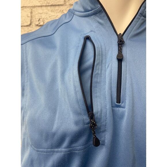 Vineyard Vines Blue 1/4 Zip Front Sleeveless Pullover Size M - Picture 5 of 7